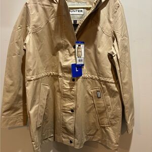 Hunter Beige Jacket with Logo Patch Size Large